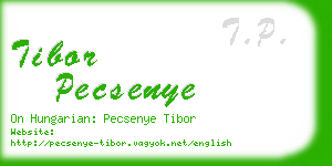 tibor pecsenye business card